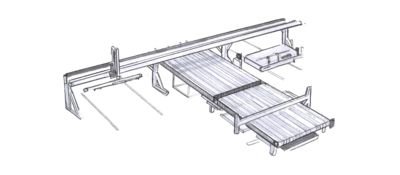 Metal Sheet Handling, Blank Destacking System, Board Stack, Swivel Arms, Press Line, Manual Feed | © Güdel Group AG