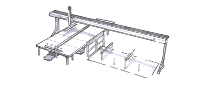 Metal Sheet Handling, Semi-Automatic, Ergonomically, Manual Racking, Automatic Crossbar Exchange | © Güdel Group AG